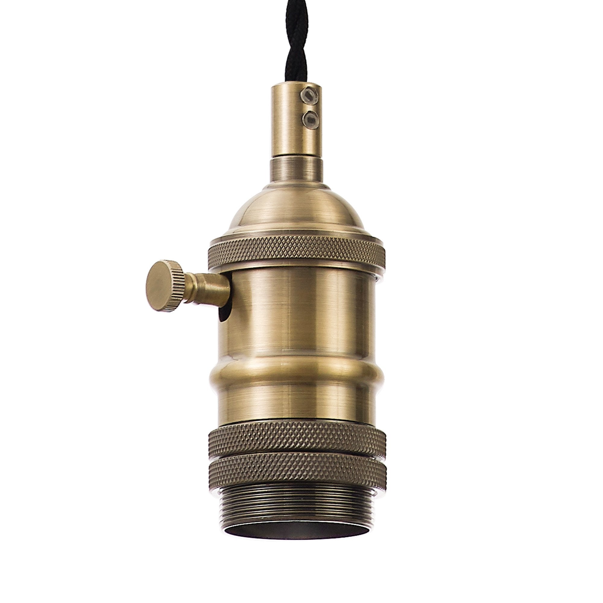 NL89279 Wady 1 Light Pendant Antique Brass Black