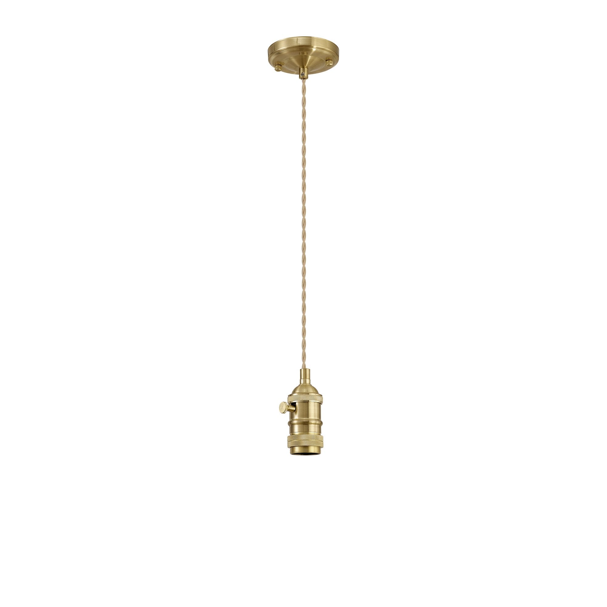 Wady 1 Light Pendant Brass Beige