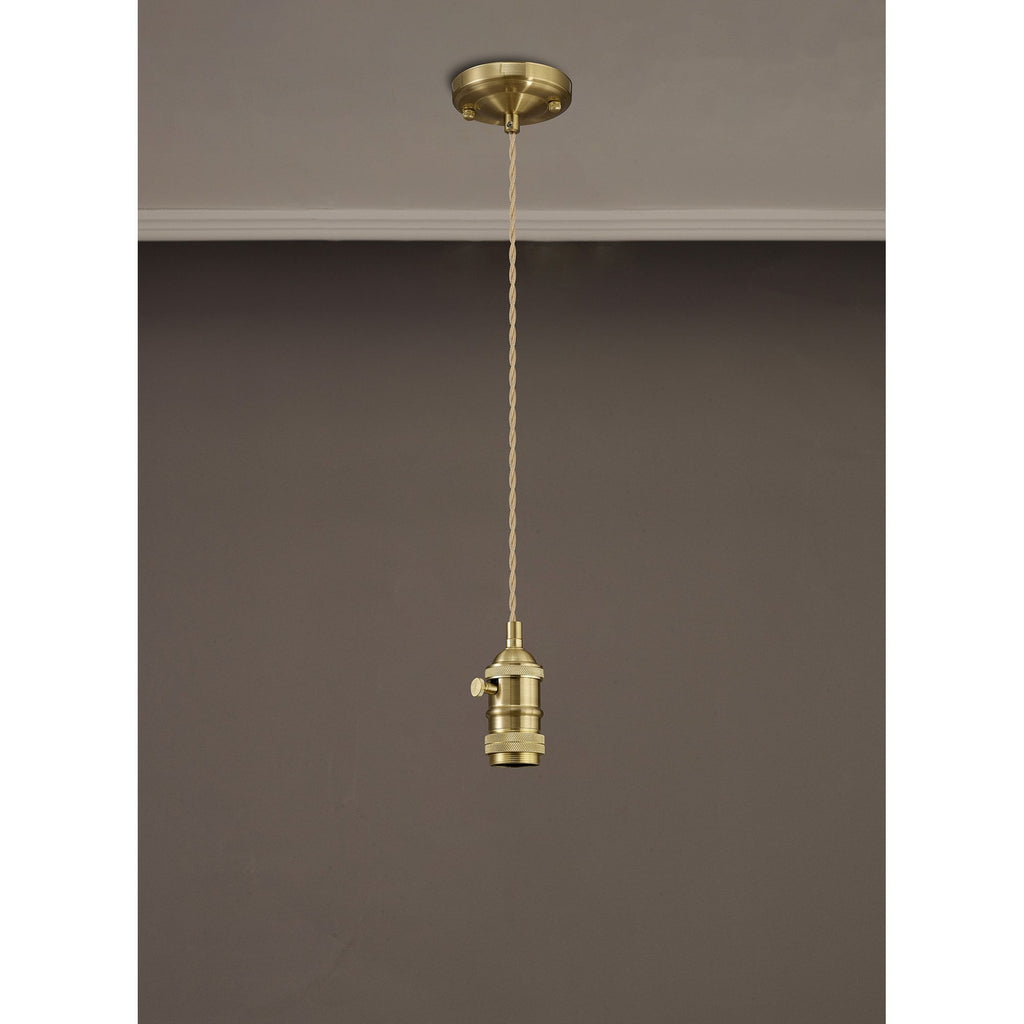NL89289 Wady 1 Light Pendant Brass Beige