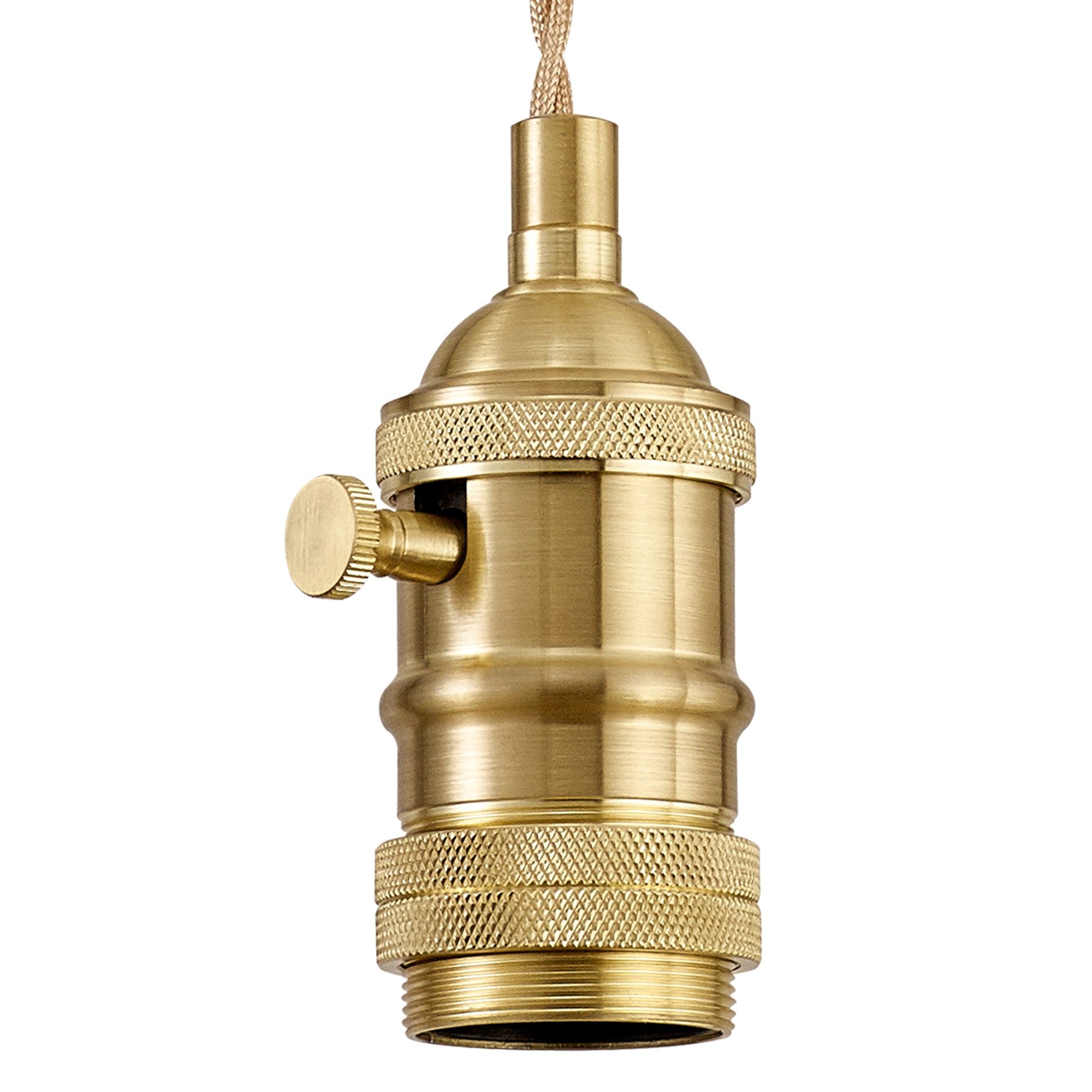 Wady 1 Light Pendant Brass Beige