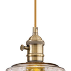 NL95169 Wady 1 Light Pendant Antique Brass Golden Brown