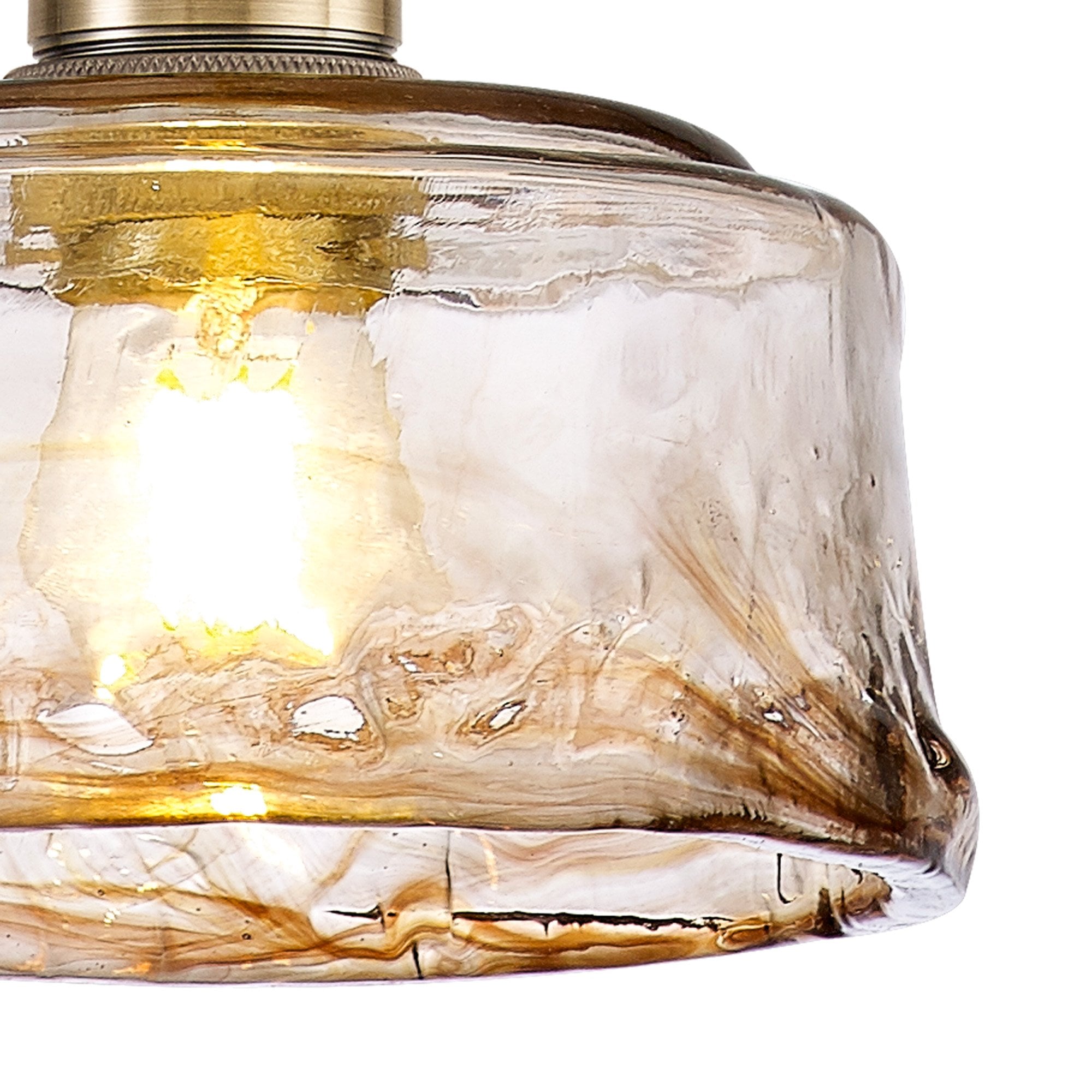 NL95169 Wady 1 Light Pendant Antique Brass Golden Brown