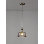 NL95179 Wady 1 Light Pendant Antique Brass Black