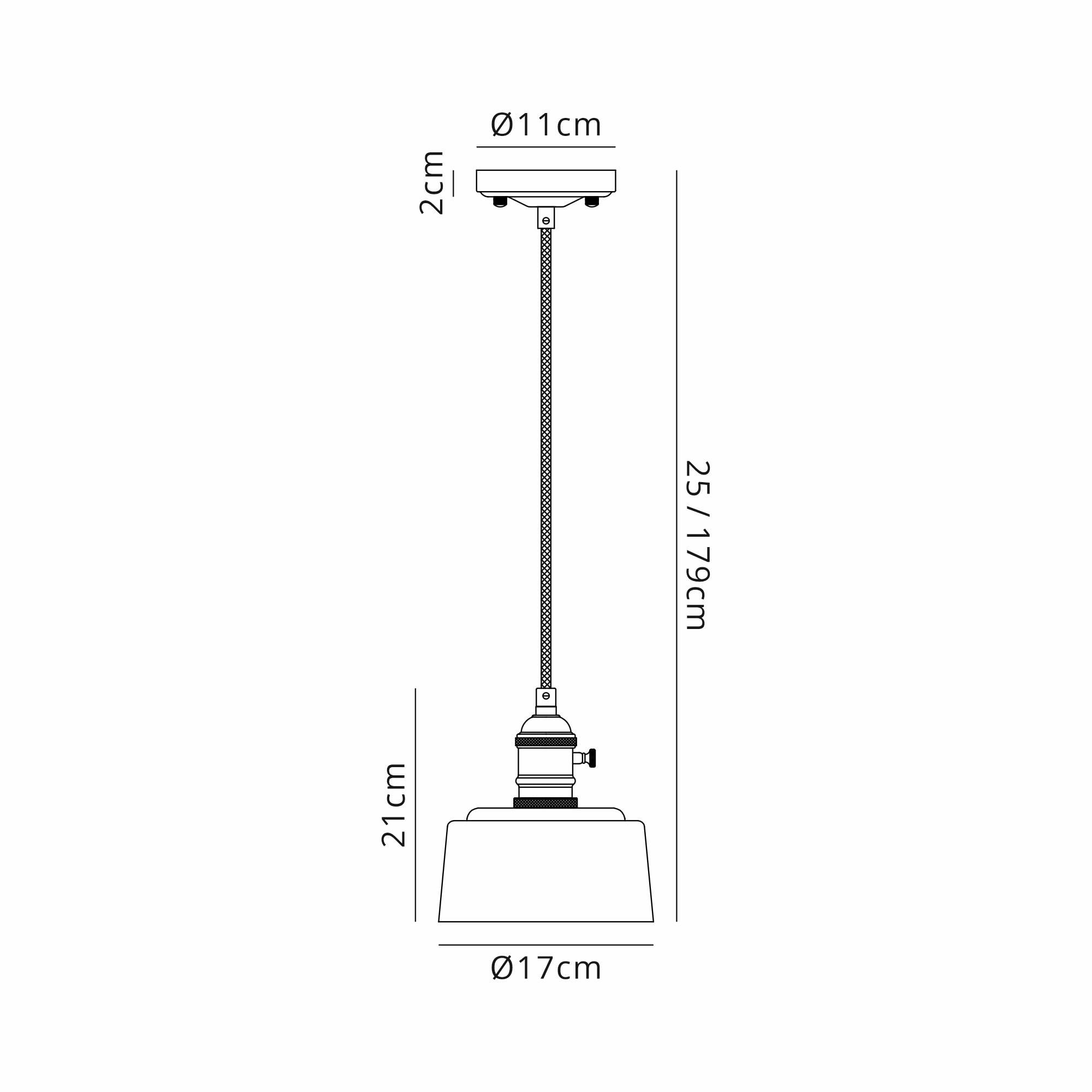 Wady 1 Light Pendant Brass Beige