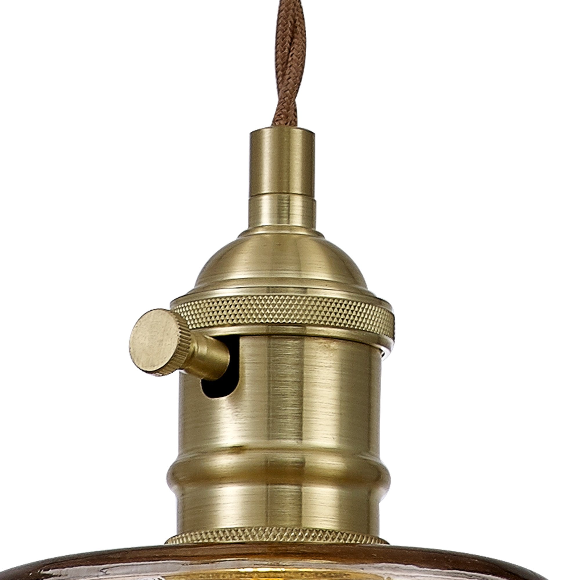 Wady 1 Light Pendant Brass Beige