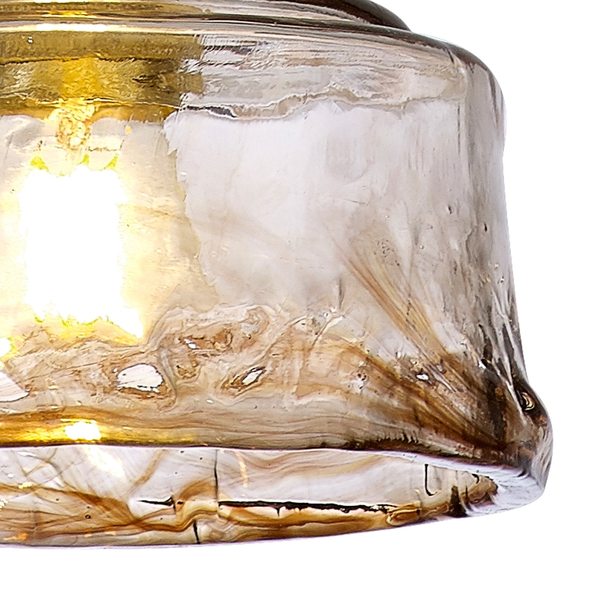 Wady 1 Light Pendant Brass Beige