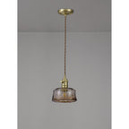NL95189 Wady 1 Light Pendant Brass Beige
