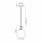 NL95209 Wady 1 Light Pendant Antique Brass Black