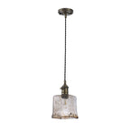NL95209 Wady 1 Light Pendant Antique Brass Black