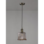 NL95209 Wady 1 Light Pendant Antique Brass Black