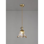 NL95229 Wady 1 Light Pendant Antique Brass Golden Brown