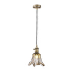 NL95239 Wady 1 Light Pendant Antique Brass Black