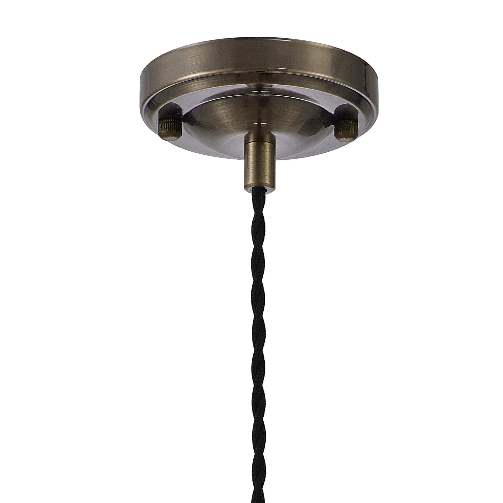 NL95239 Wady 1 Light Pendant Antique Brass Black