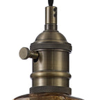 NL95239 Wady 1 Light Pendant Antique Brass Black