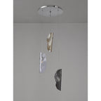 NL90549 Washington 3 Light Pendant Polished Chrome Amber/Clear/Smoked