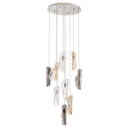 NL90679 Washington 9 Light Pendant Polished Chrome Amber/Clear/Smoked