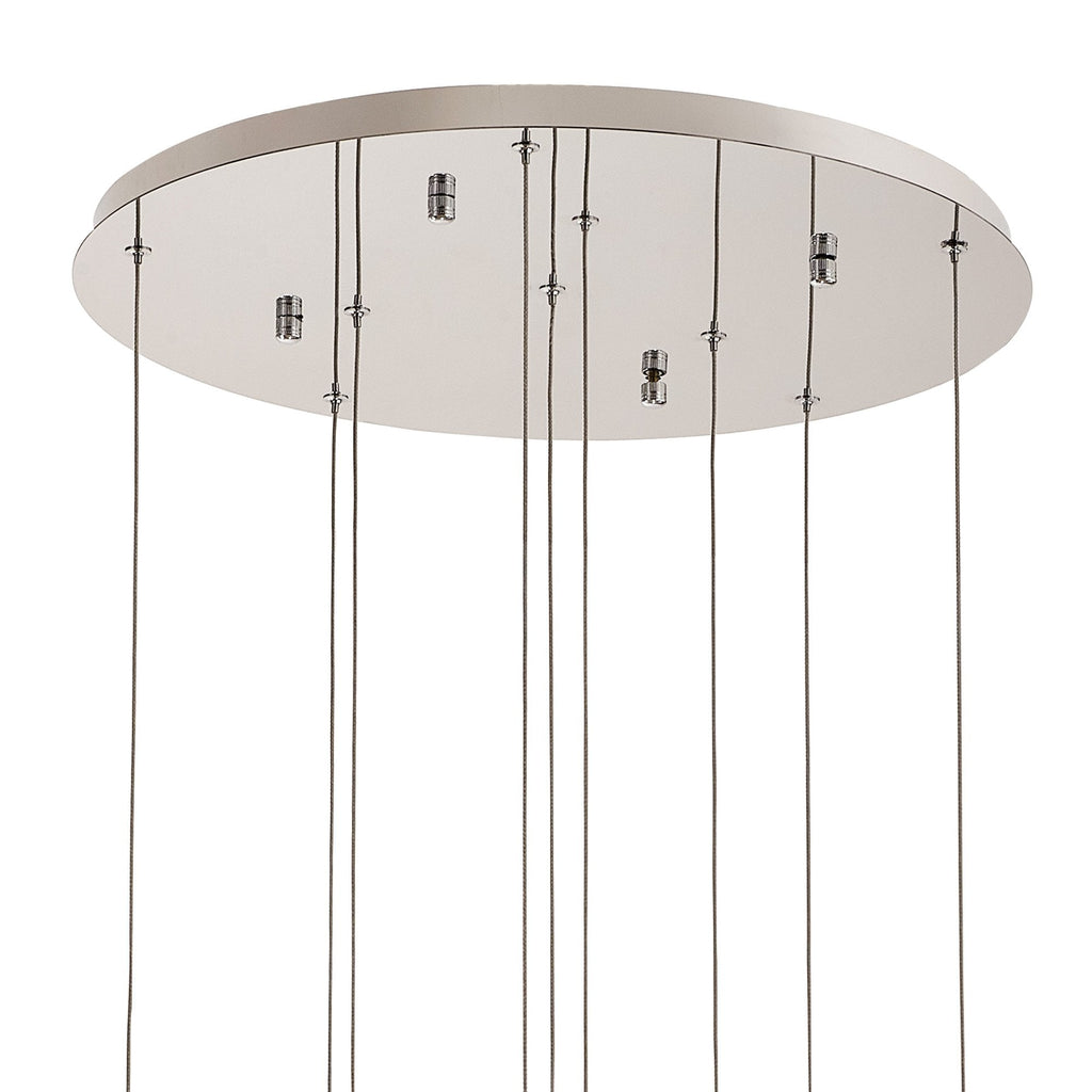 NL90679 Washington 9 Light Pendant Polished Chrome Amber/Clear/Smoked