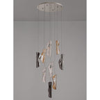 NL90679 Washington 9 Light Pendant Polished Chrome Amber/Clear/Smoked