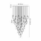 NL90689 Washington 32 Light Pendant Polished Chrome Amber/Clear/Smoked