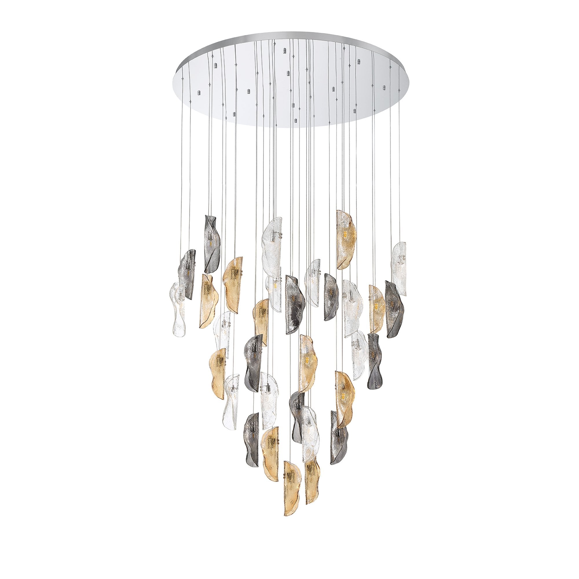 NL90689 Washington 32 Light Pendant Polished Chrome Amber/Clear/Smoked