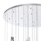 NL90689 Washington 32 Light Pendant Polished Chrome Amber/Clear/Smoked