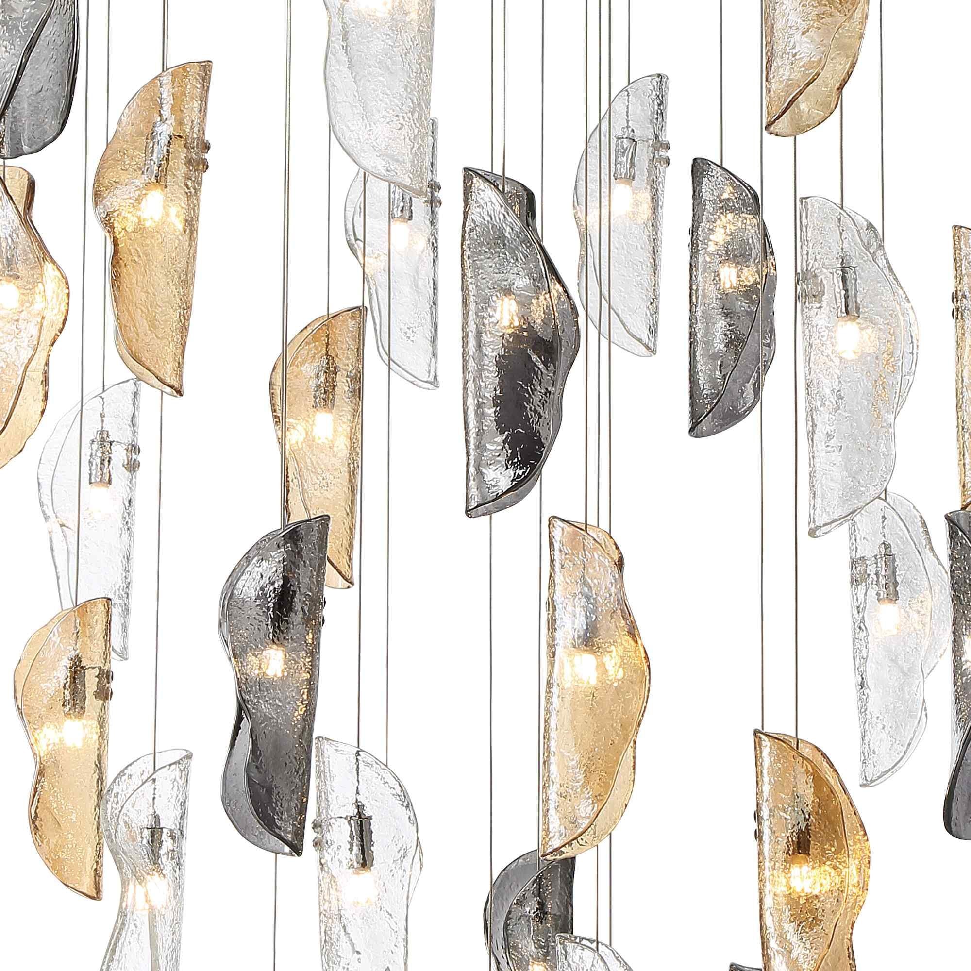 NL90689 Washington 32 Light Pendant Polished Chrome Amber/Clear/Smoked
