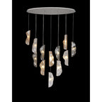 NL91409 Washington 12 Light Oval Pendant Polished Chrome Amber/Clear/Smoked
