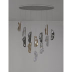 NL91409 Washington 12 Light Oval Pendant Polished Chrome Amber/Clear/Smoked