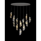 NL91409 Washington 12 Light Oval Pendant Polished Chrome Amber/Clear/Smoked