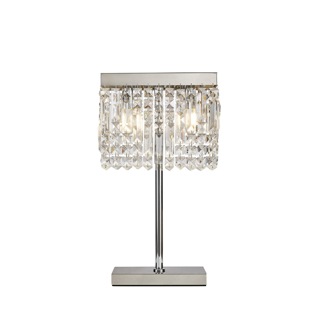 NL87689 Zian 2 Light Table Lamp Polished Chrome Crystal
