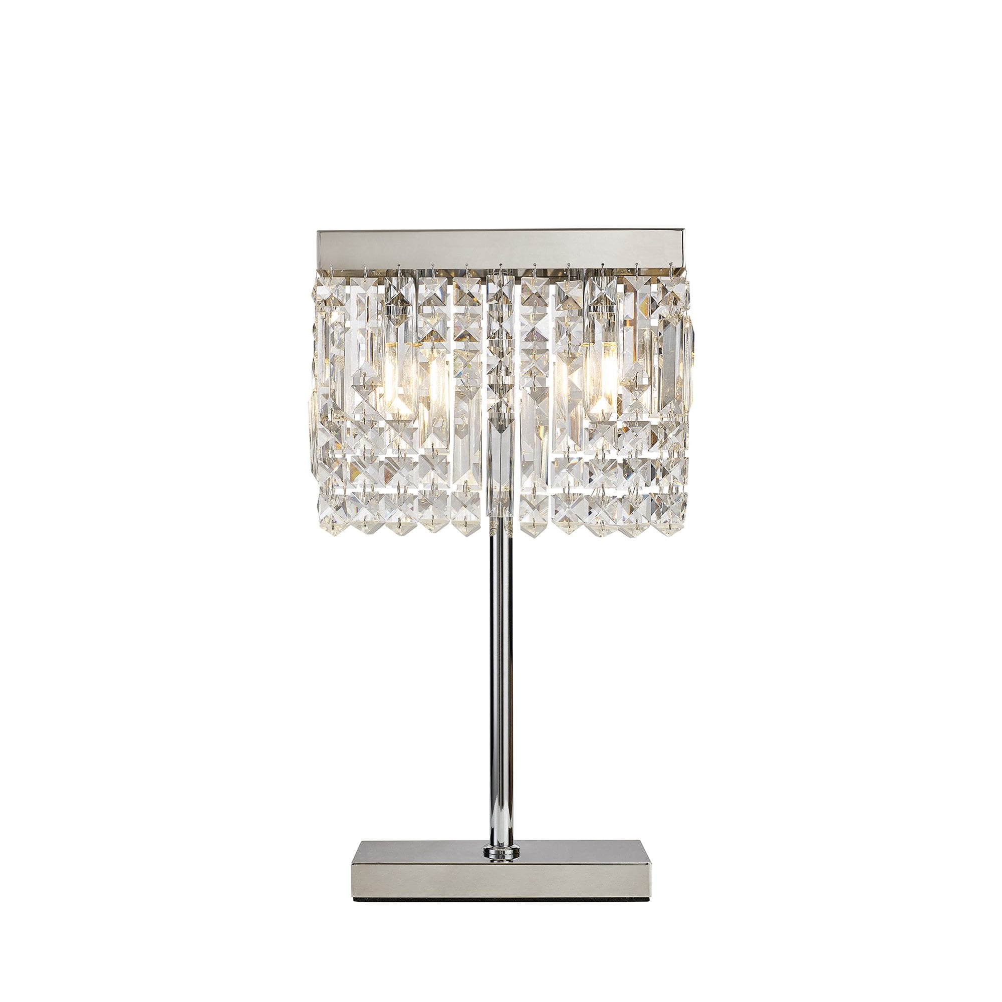 NL87689 Zian 2 Light Table Lamp Polished Chrome Crystal