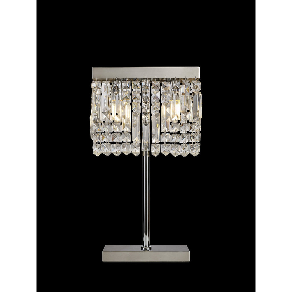 NL87689 Zian 2 Light Table Lamp Polished Chrome Crystal
