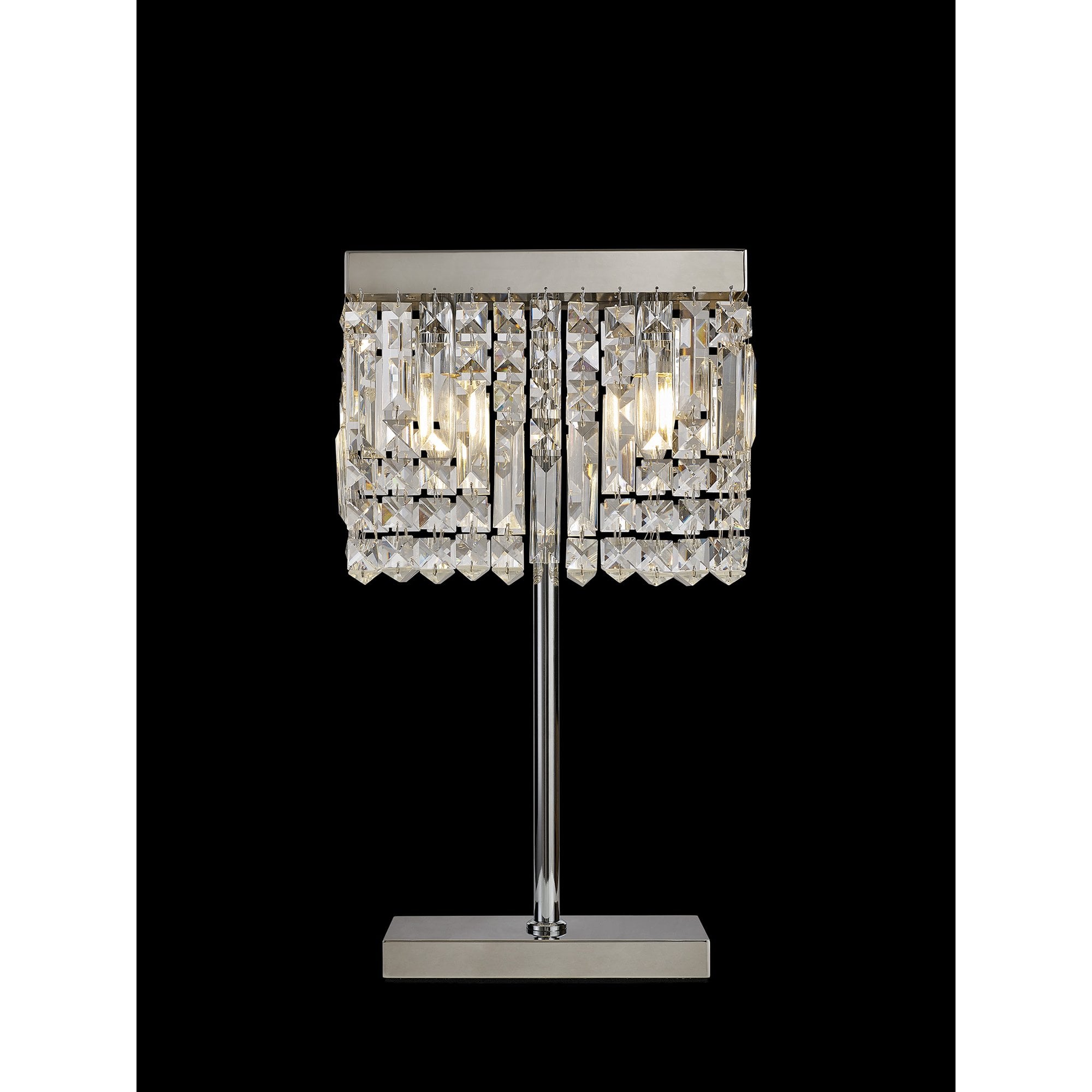 NL87689 Zian 2 Light Table Lamp Polished Chrome Crystal