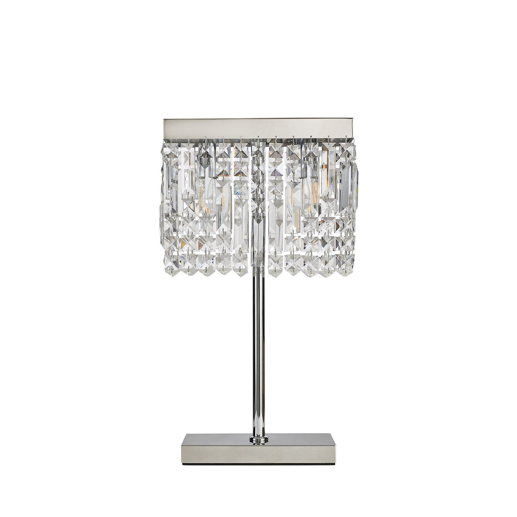 NL87689 Zian 2 Light Table Lamp Polished Chrome Crystal