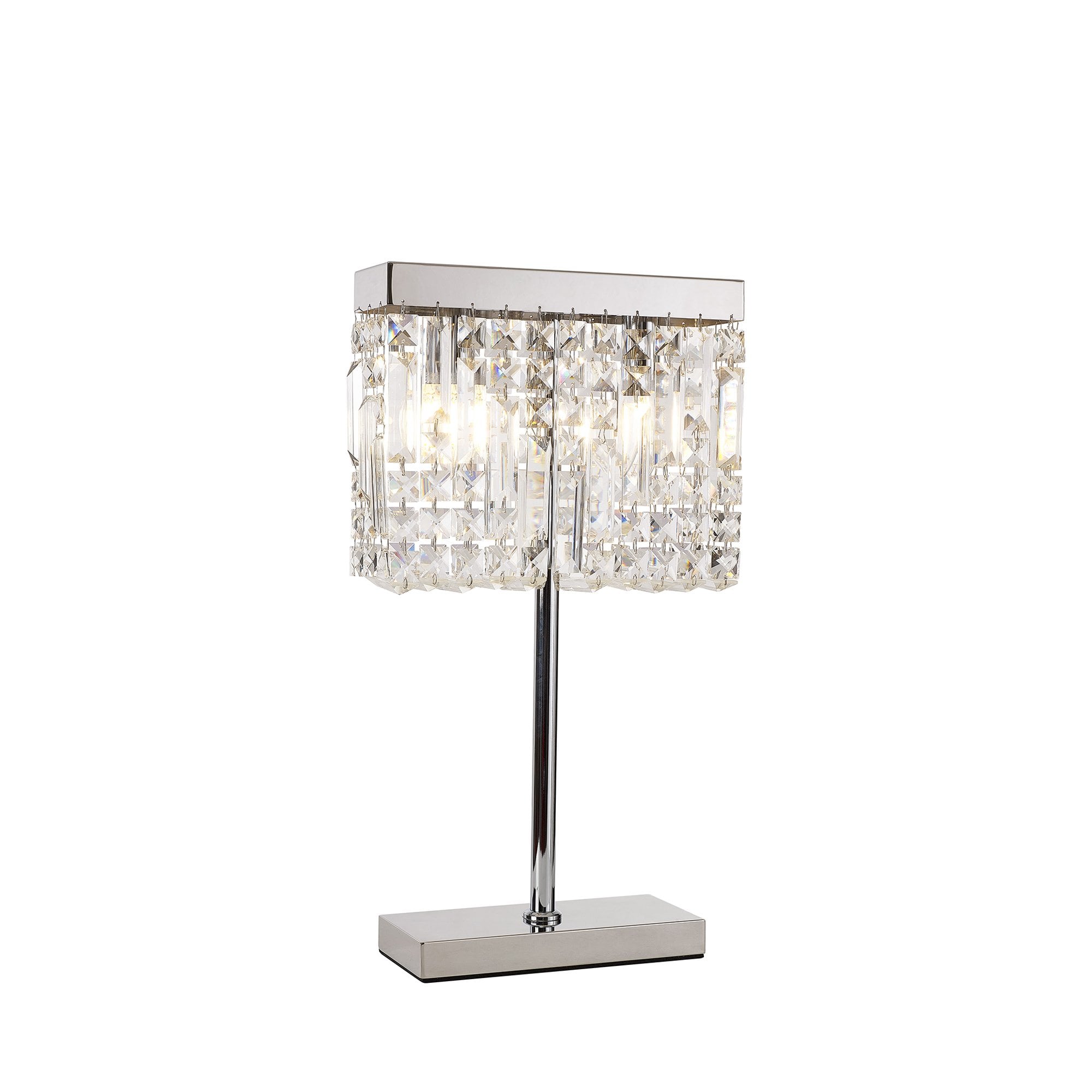 NL87689 Zian 2 Light Table Lamp Polished Chrome Crystal