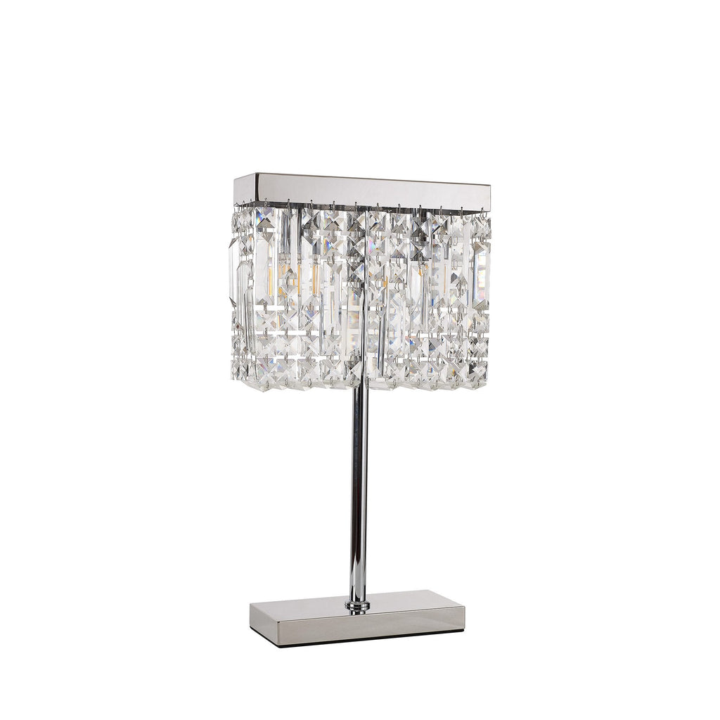 NL87689 Zian 2 Light Table Lamp Polished Chrome Crystal