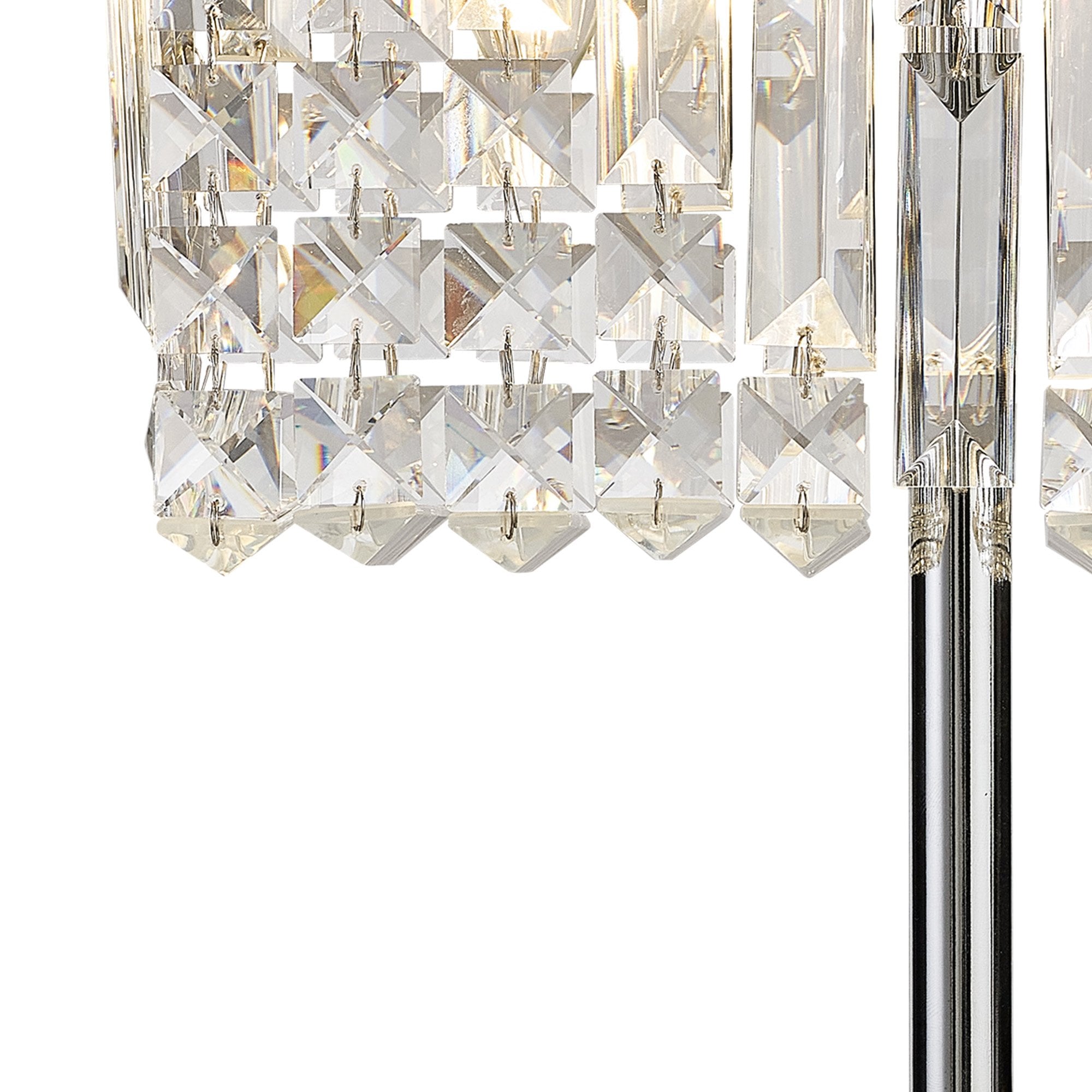 NL87689 Zian 2 Light Table Lamp Polished Chrome Crystal