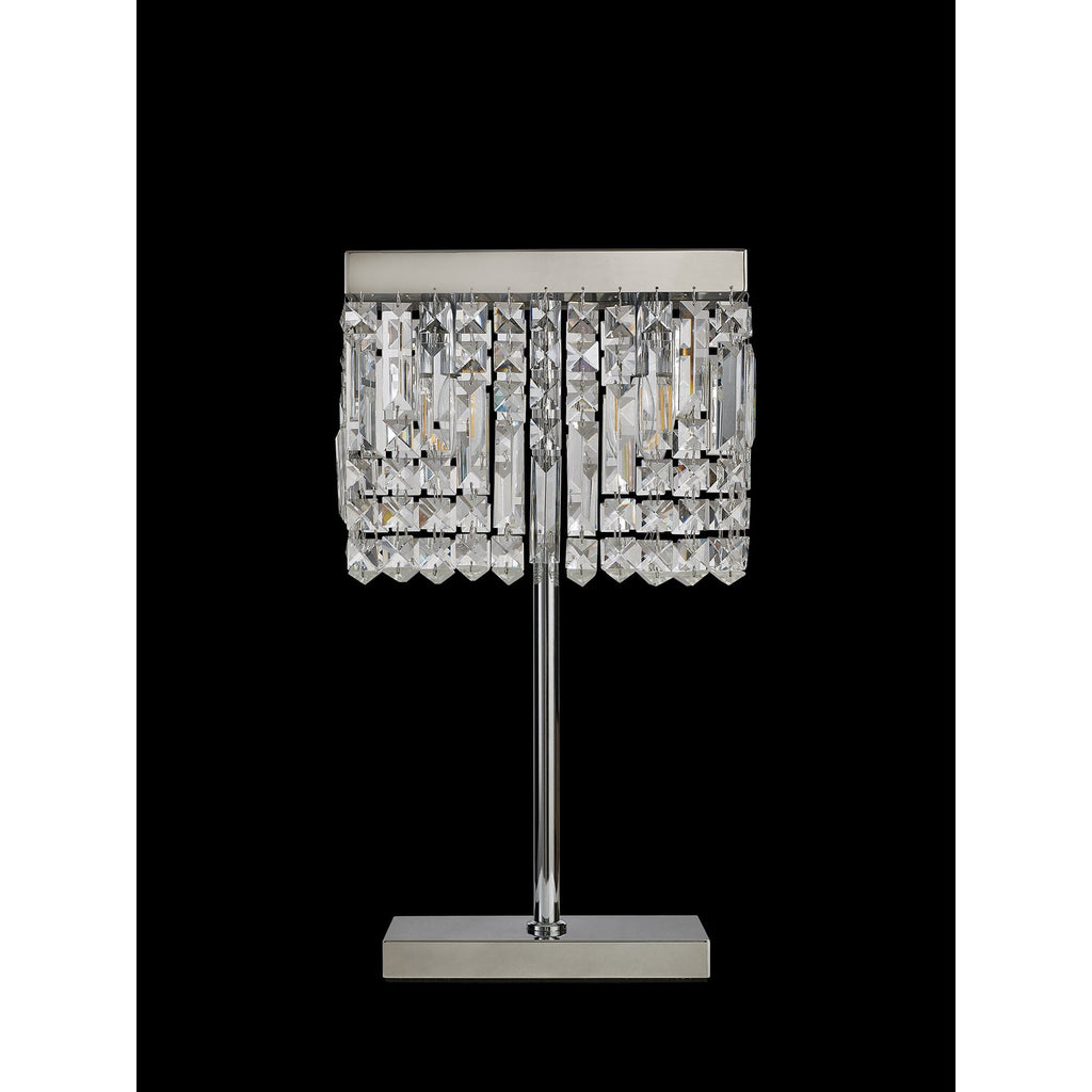 NL87689 Zian 2 Light Table Lamp Polished Chrome Crystal