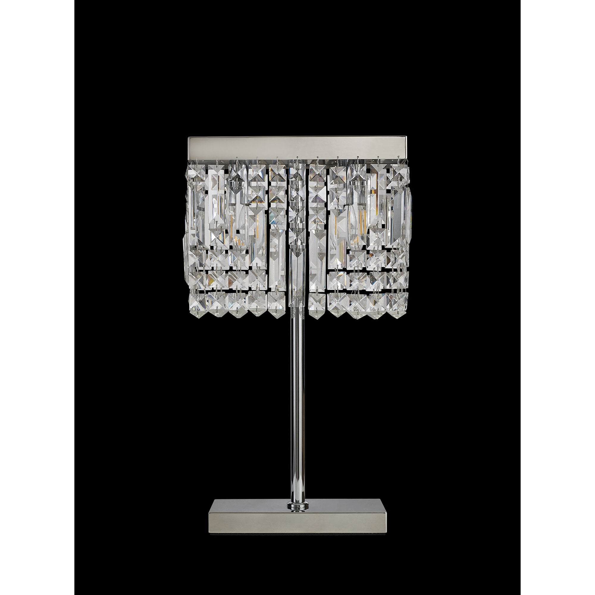 NL87689 Zian 2 Light Table Lamp Polished Chrome Crystal