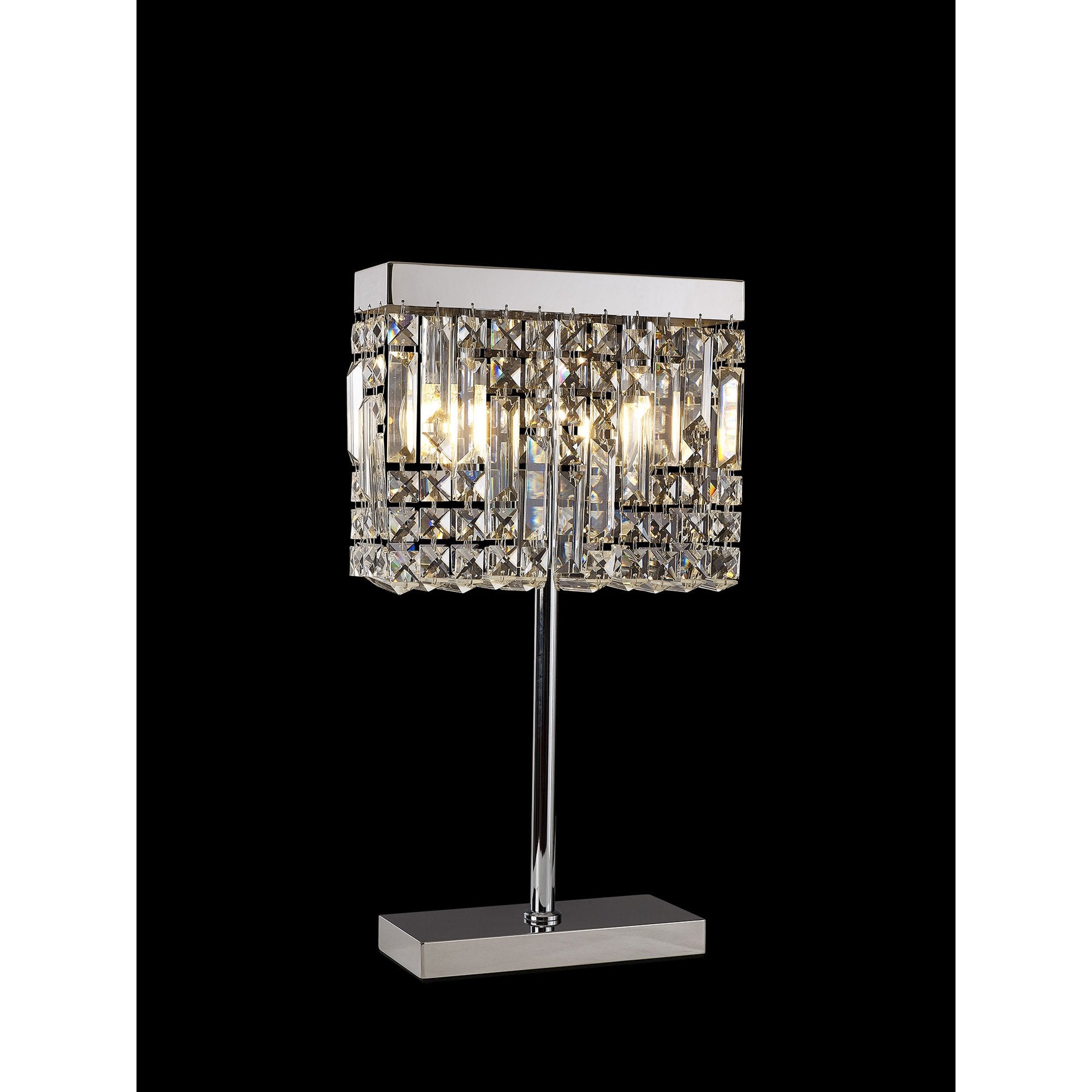 NL87689 Zian 2 Light Table Lamp Polished Chrome Crystal