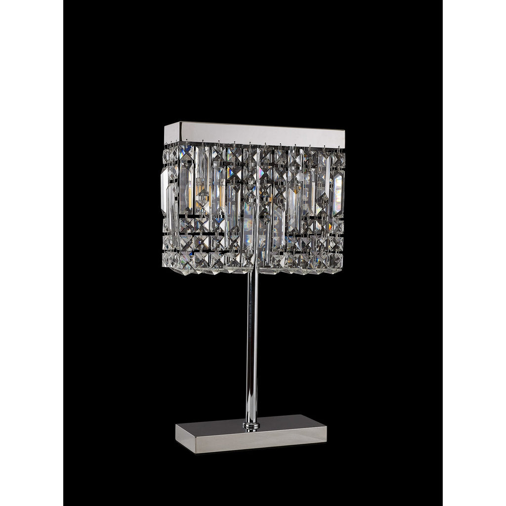 NL87689 Zian 2 Light Table Lamp Polished Chrome Crystal