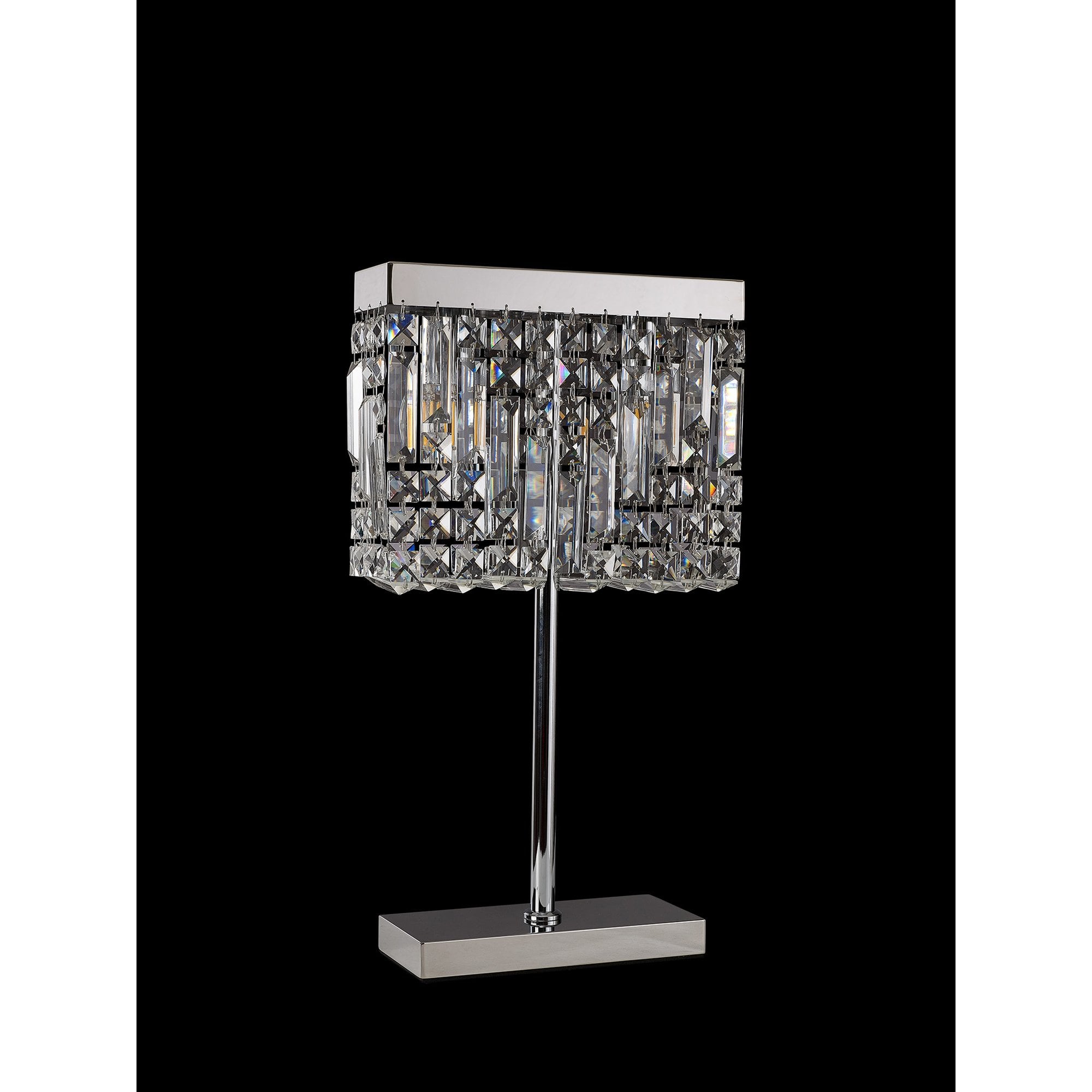 NL87689 Zian 2 Light Table Lamp Polished Chrome Crystal