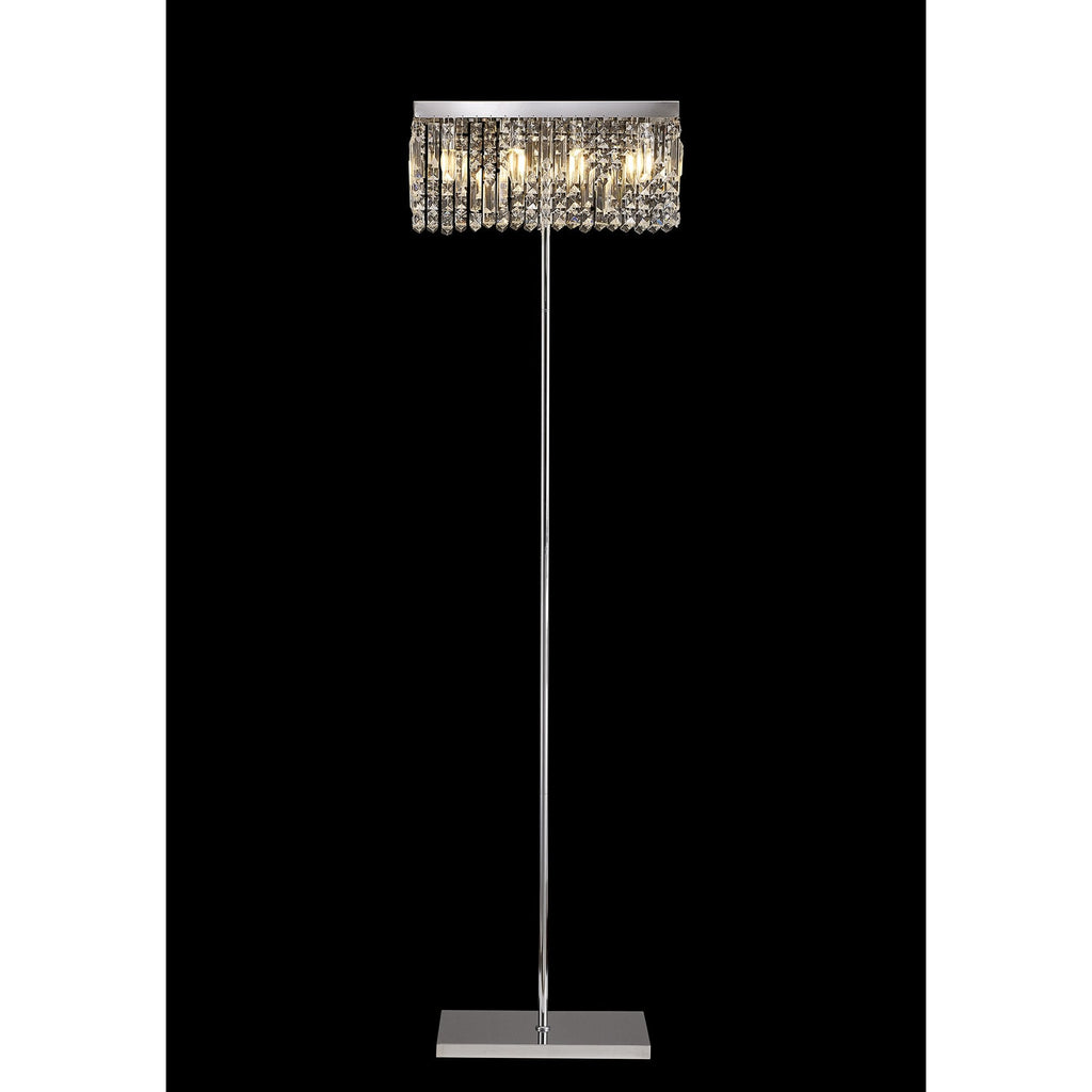NL87699 Zian 4 Light Floor Lamp Polished Chrome Crystal
