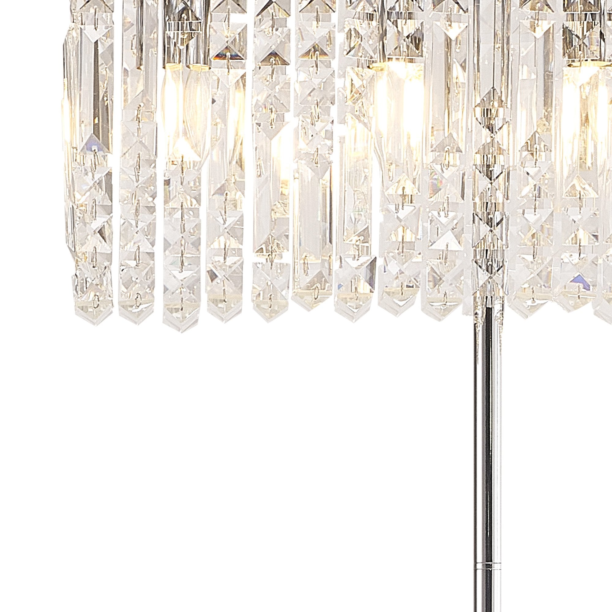 NL87699 Zian 4 Light Floor Lamp Polished Chrome Crystal