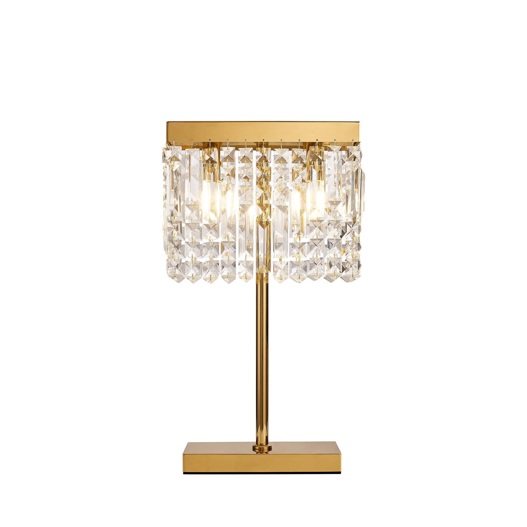 NL87709 Zian 2 Light Table Lamp Gold Crystal