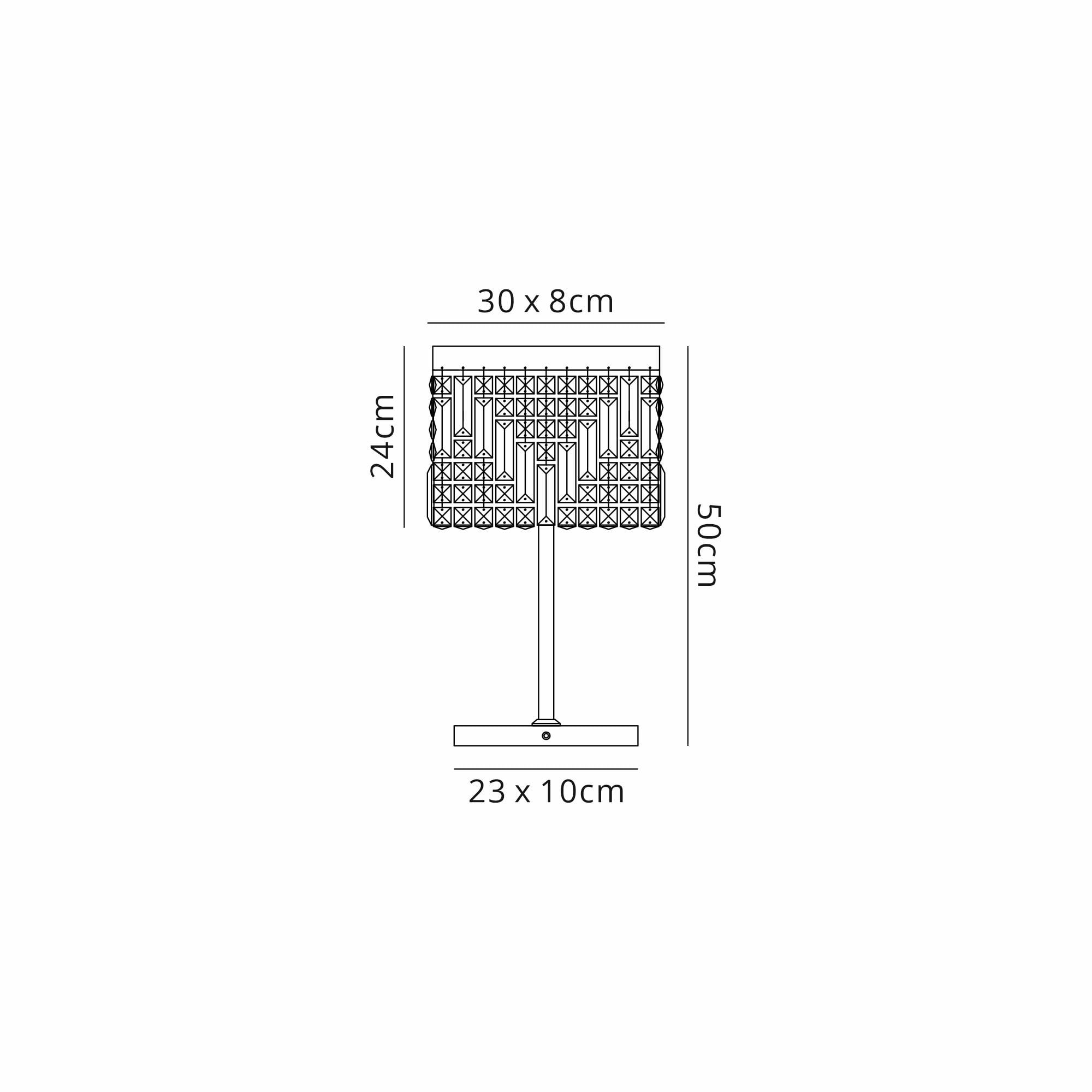 NL87709 Zian 2 Light Table Lamp Gold Crystal