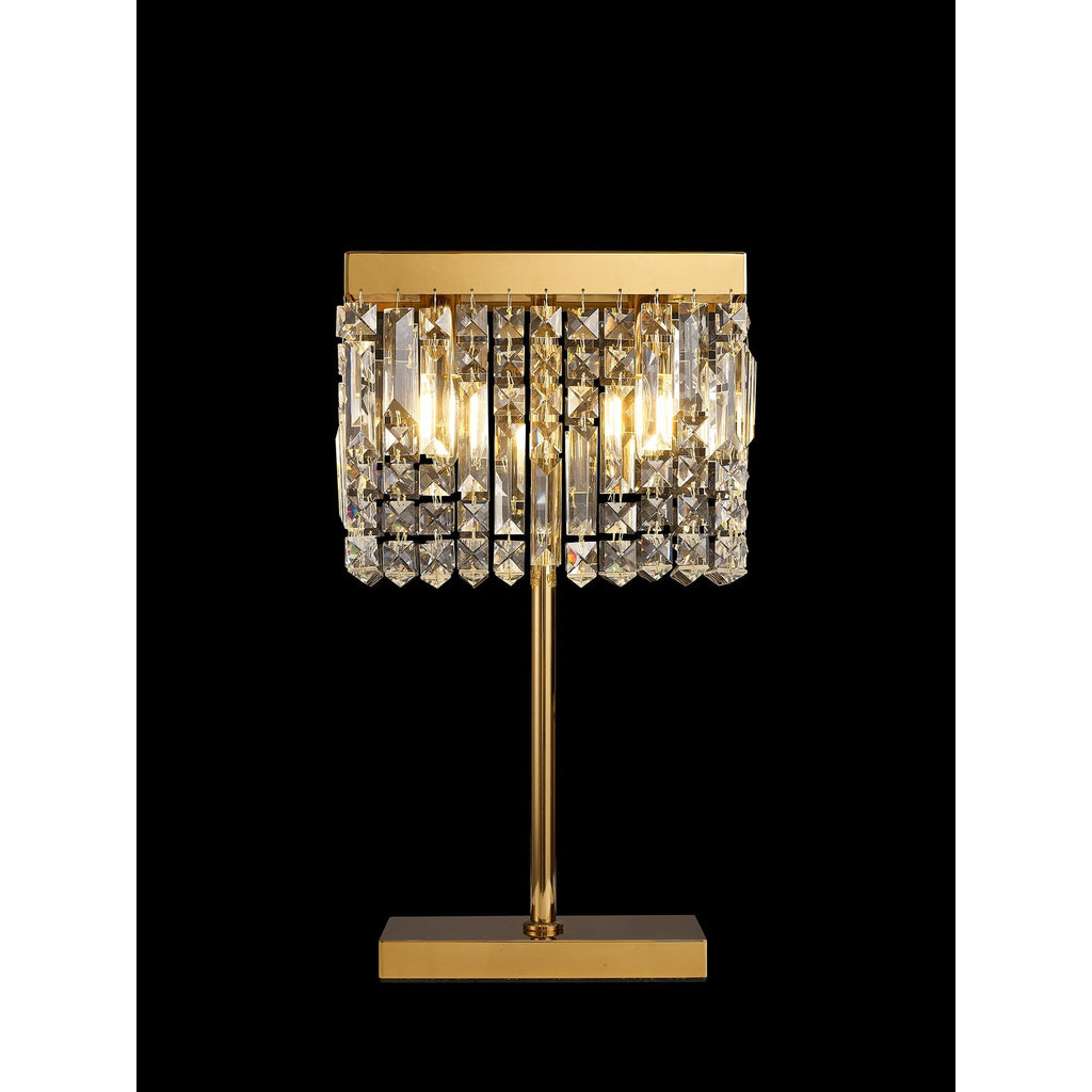 NL87709 Zian 2 Light Table Lamp Gold Crystal