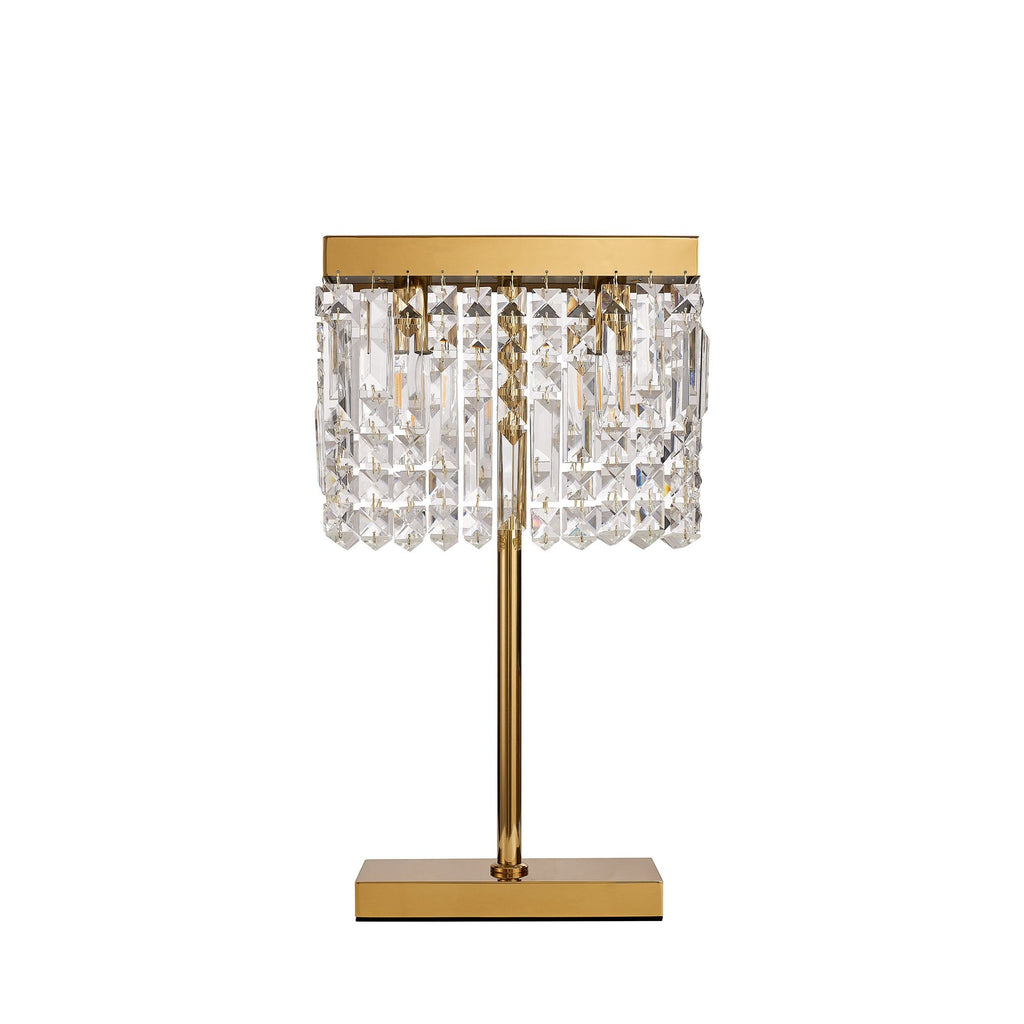 NL87709 Zian 2 Light Table Lamp Gold Crystal