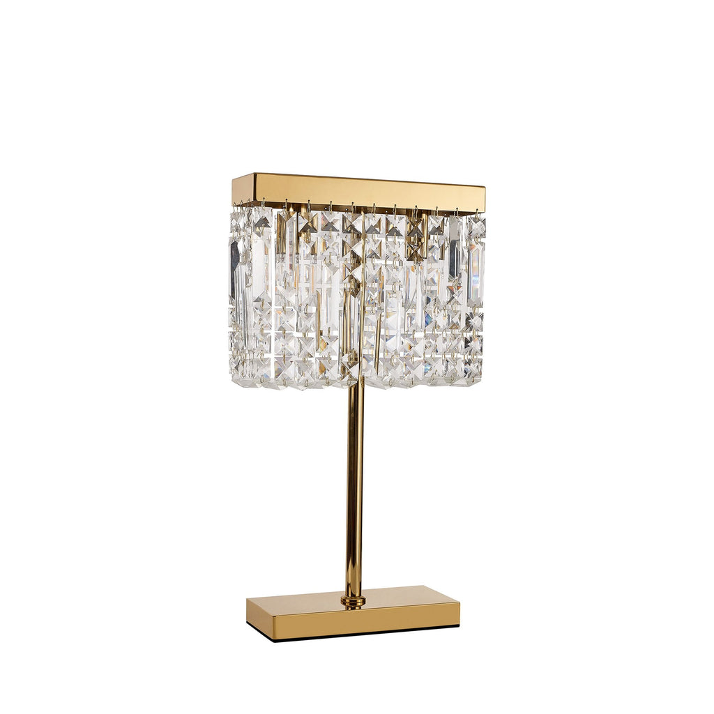 NL87709 Zian 2 Light Table Lamp Gold Crystal