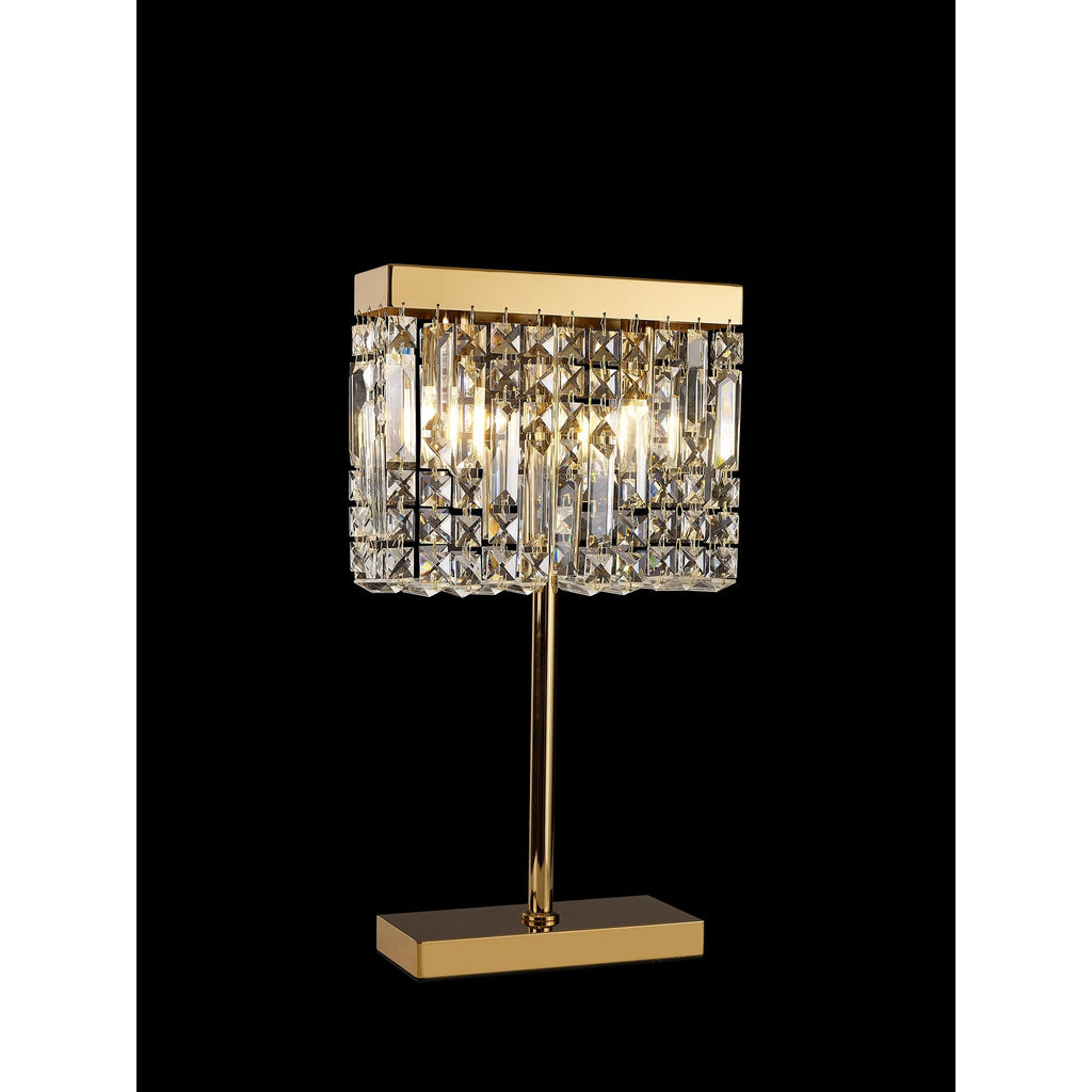 NL87709 Zian 2 Light Table Lamp Gold Crystal